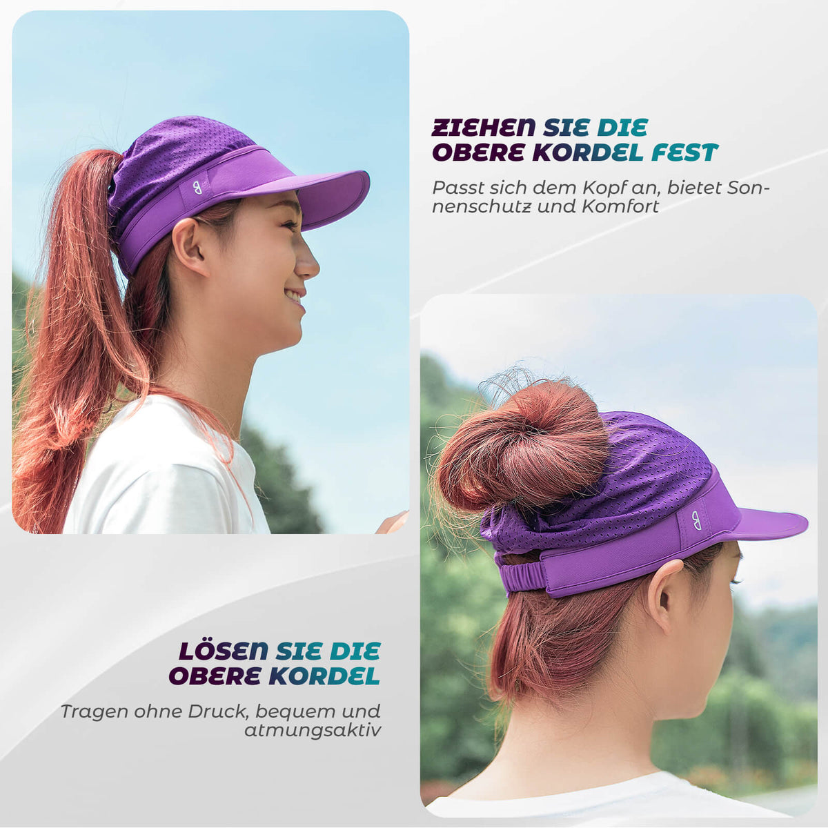 ROCKBROS Pferdeschwanz Kappe UV-Schutz Sommer Unisex