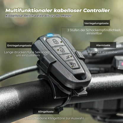 Wireless Electric Bicycle Bell with Warning Siren, IPX5, ROCKBROS