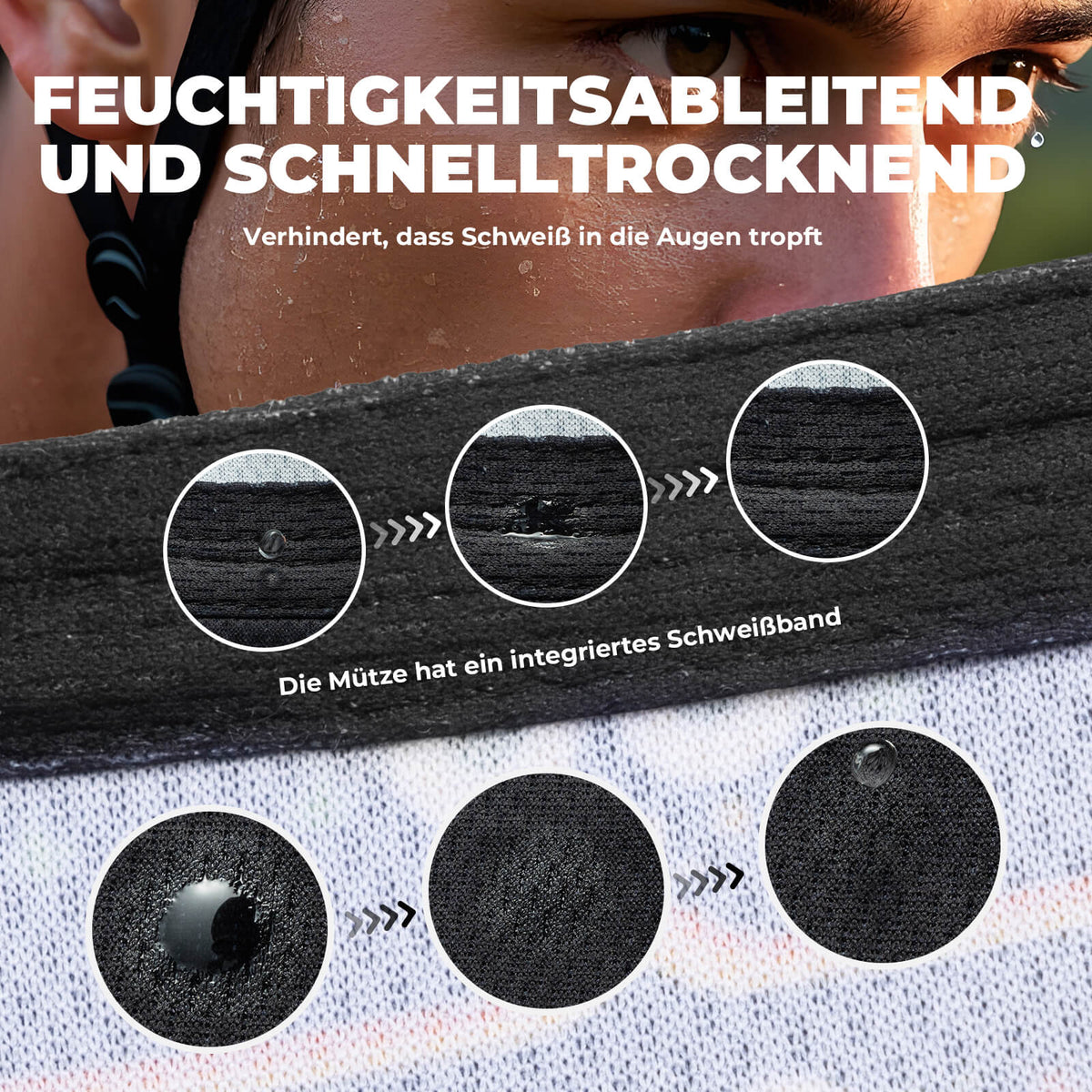 ROCKBROS Fahrrad Kappe Sommer Fahrradmütze