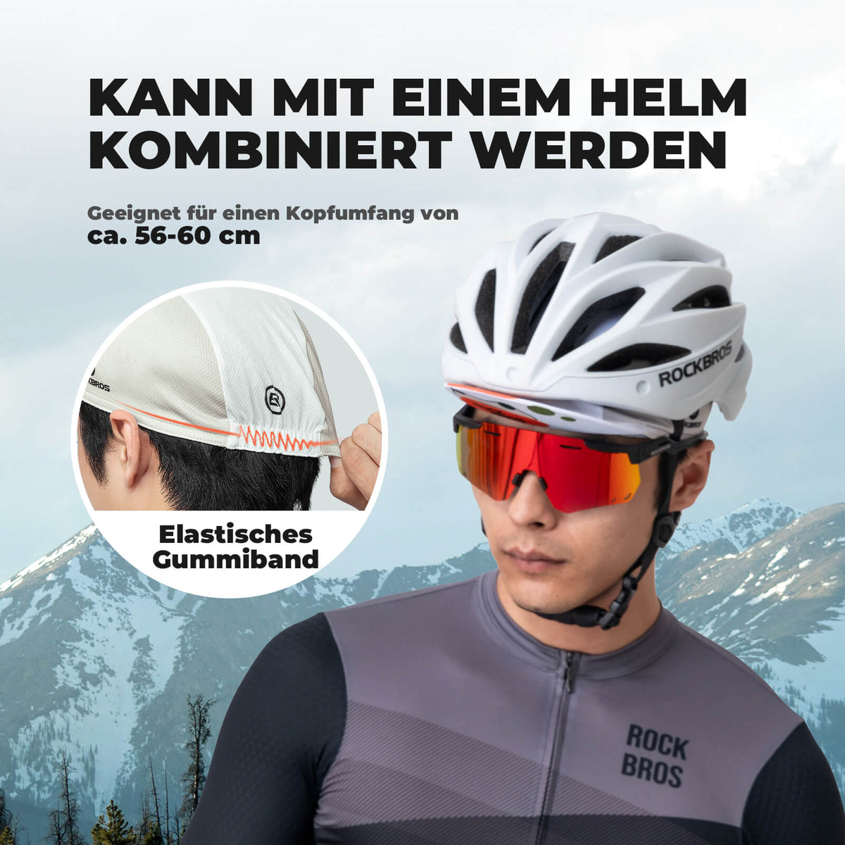 ROCKBROS Fahrrad Kappe Sommer Fahrradmütze