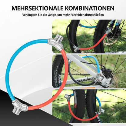 Bicycle lock cable lock with Velcro fasteners, no key required, ROCKBROS