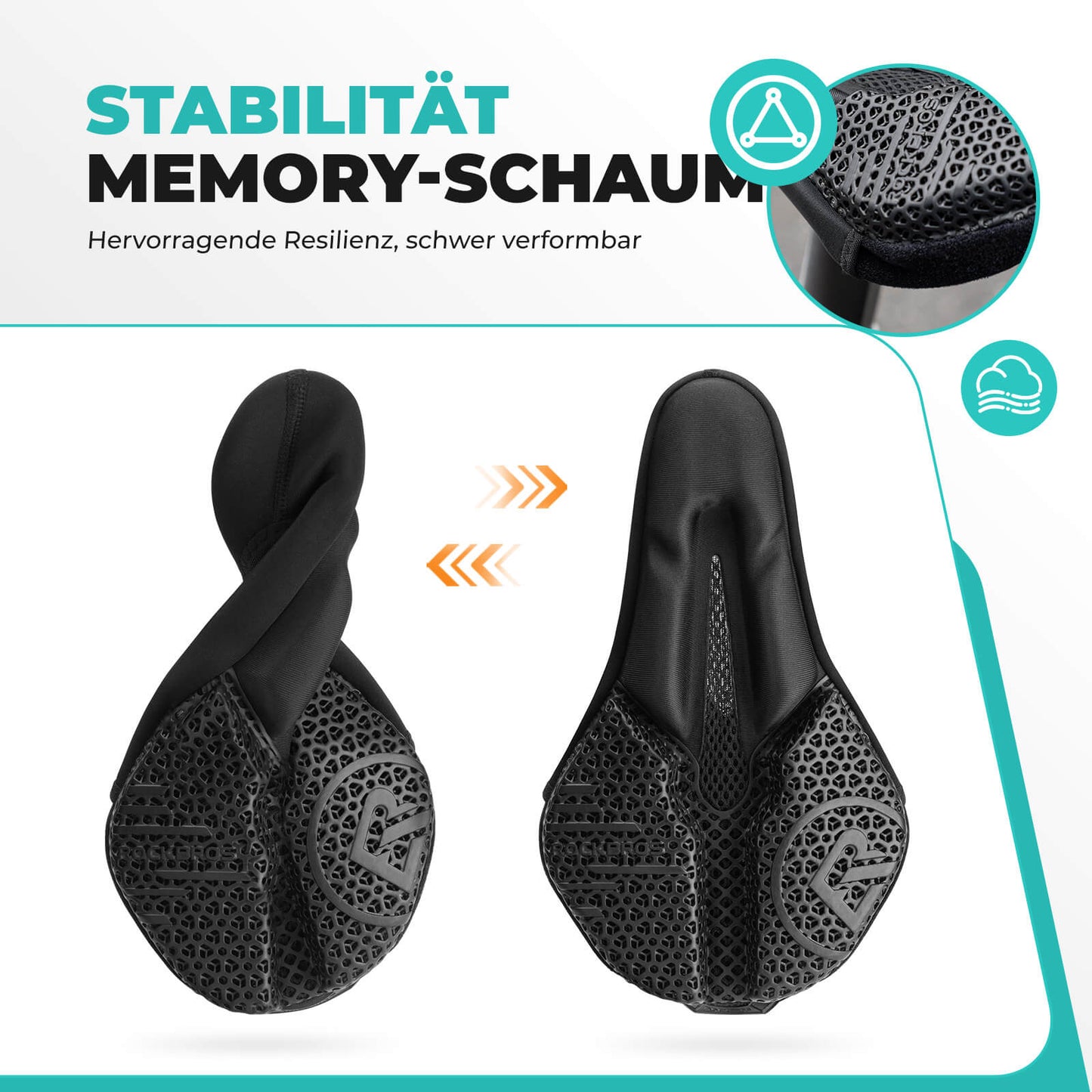 Bicycle seat cover, saddle cover, 3D shock-absorbing padding, ROCKBROS