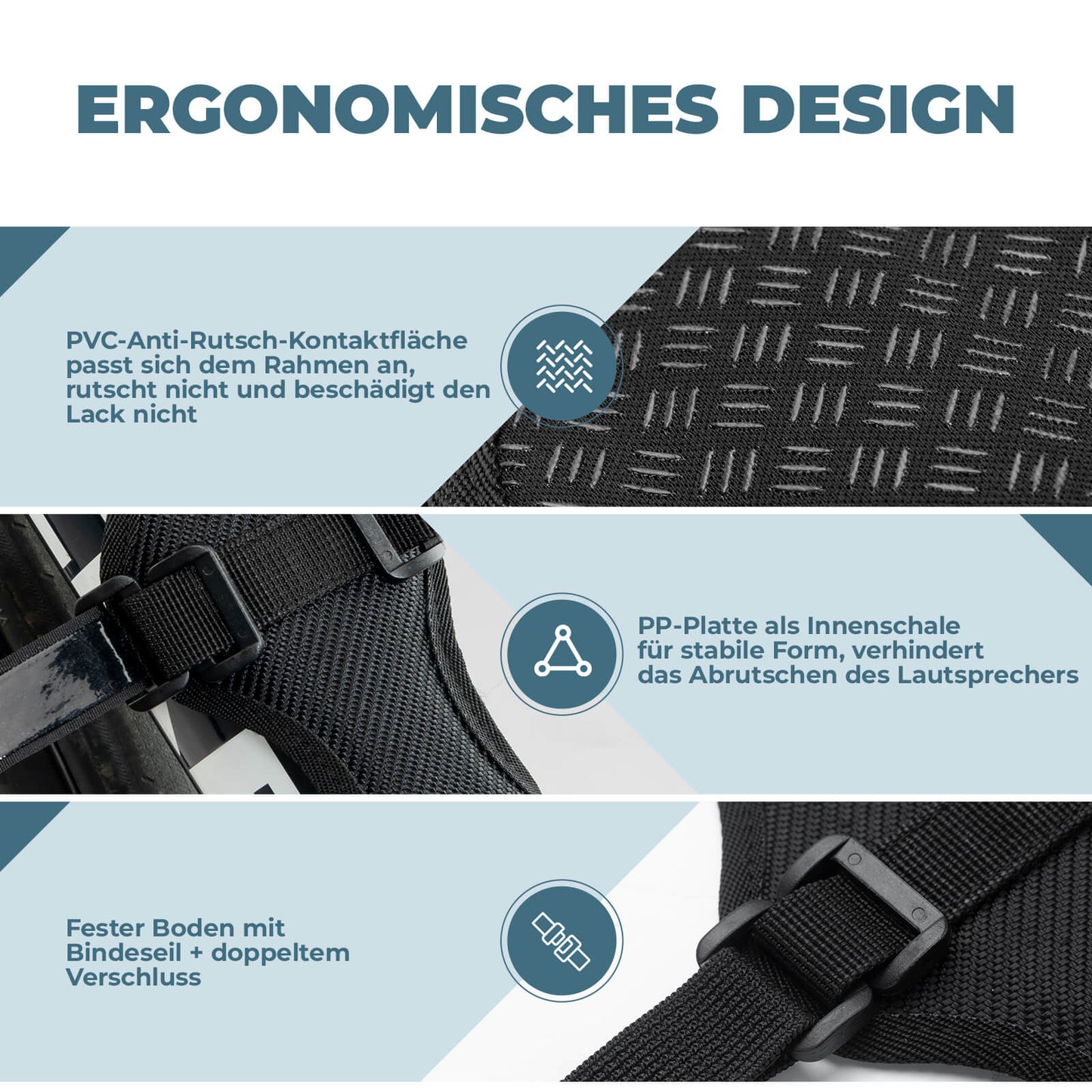 Bottle holder, bicycle speaker mount, adjustable strap, ROCKBROS