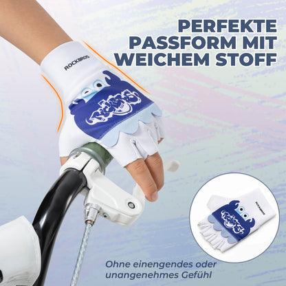 ROCKBROS Kinder Halbfinger Fingerlose Fahrradhandschuhe