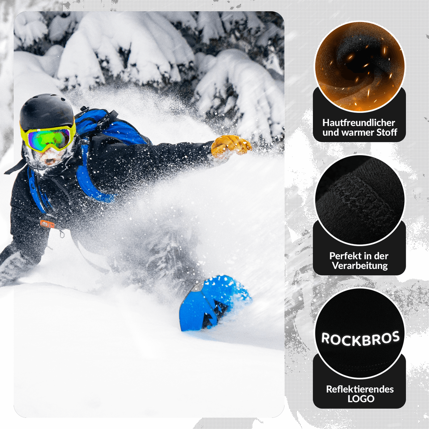 Kids Winter Balaclava Face Mask for Girls/Boys ROCKBROS