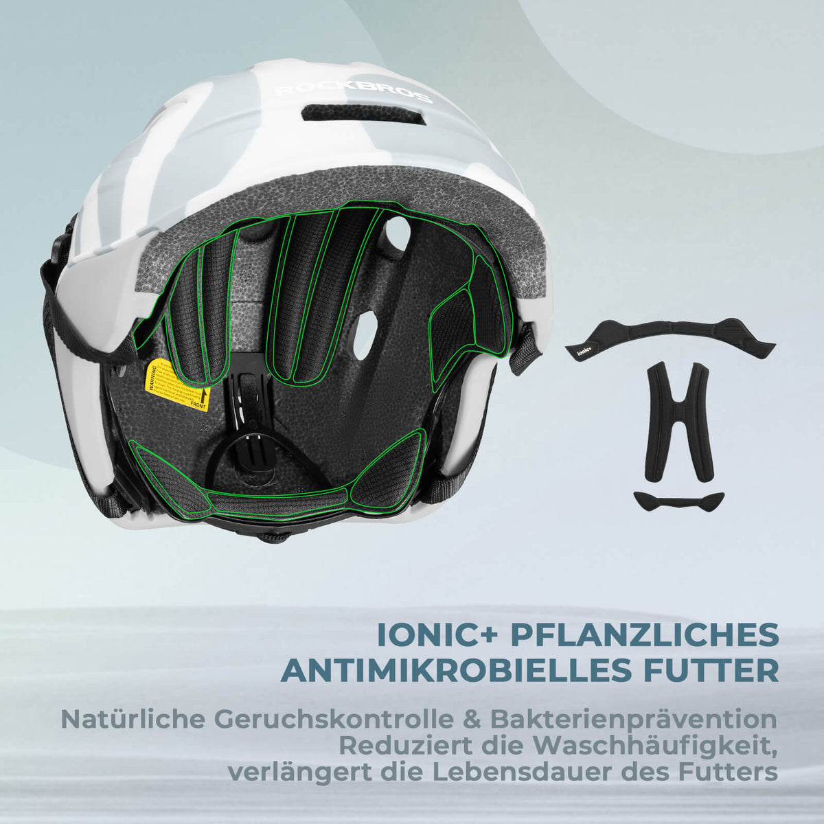 ROCKBROS Kinderhelm Rücklicht-Kompatibel 54–58 cm 6–18 Jahre