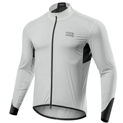 ROCKBROS Leichte Fahrradjacke Atmungsaktiv Reflektierend Grau Herren