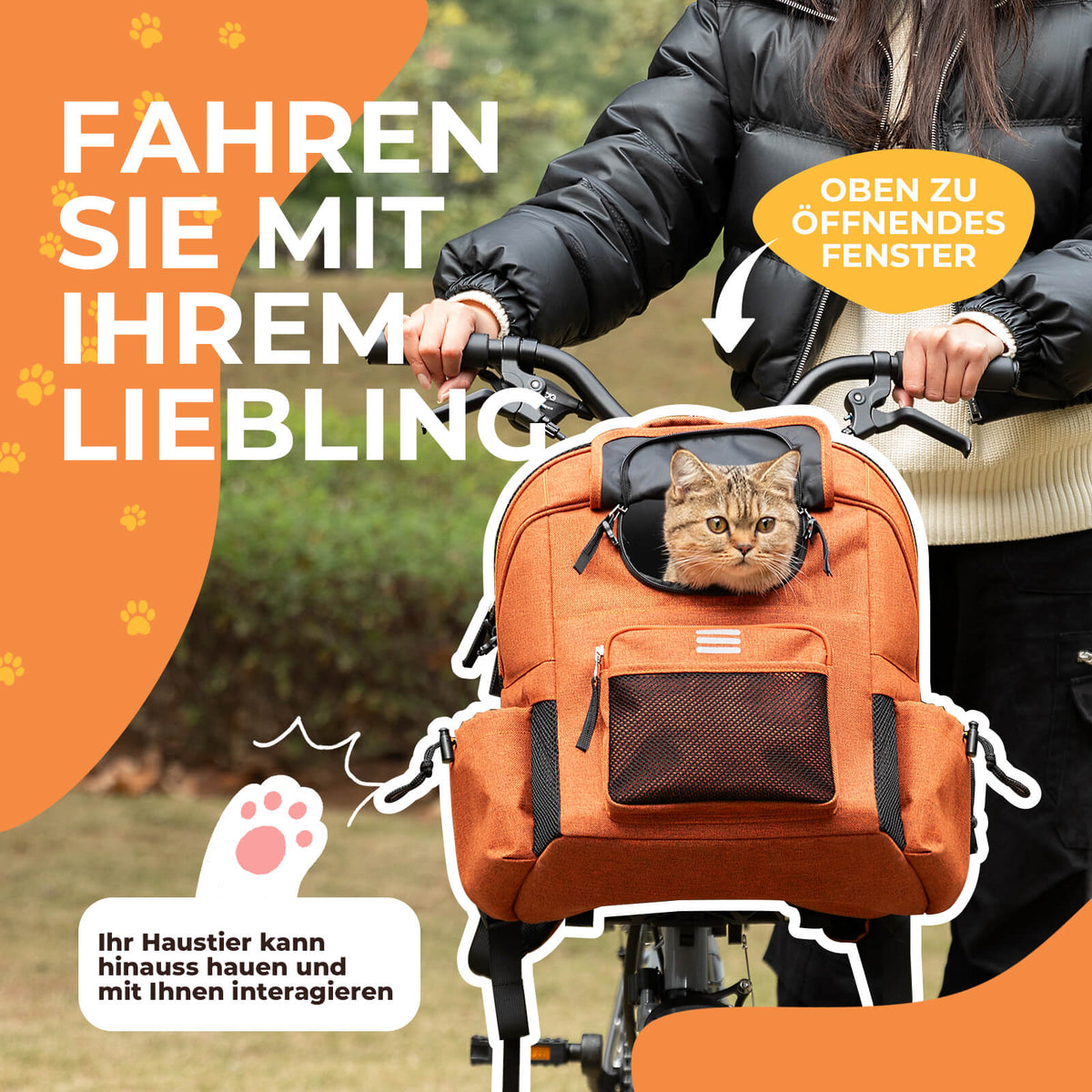 ROCKBROS Lenkertasche Haustiertasche für Brompton/Klapprad 21 L