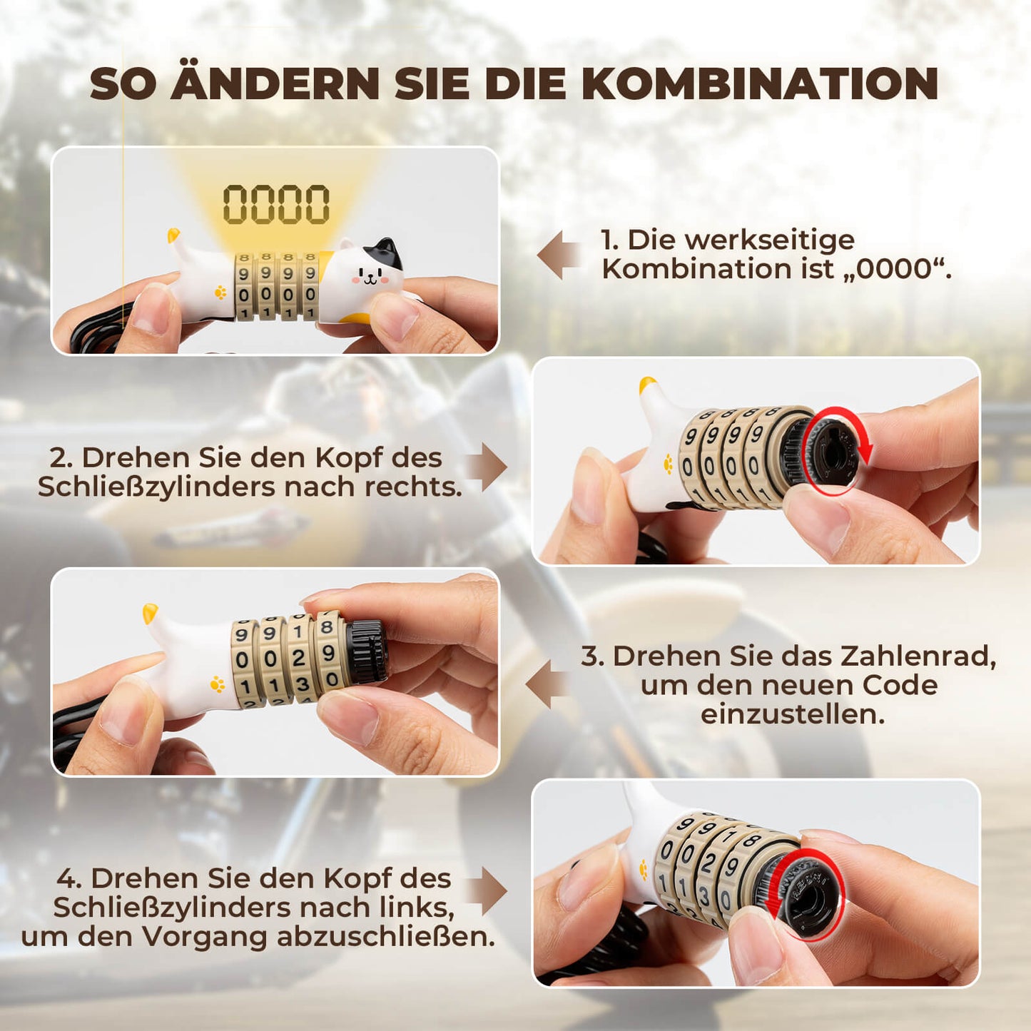 Multifunctional bicycle lock, children's combination lock, helmet lock, ROCKBROS