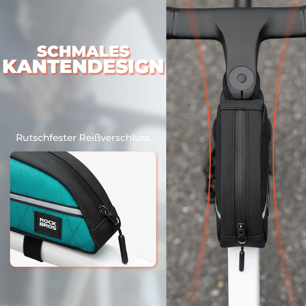 ROCKBROS Oberrohrtasche 0,8L Leicht für Klapprad Falträder