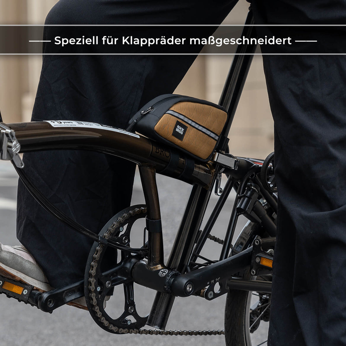ROCKBROS Oberrohrtasche 0,8L Leicht für Klapprad Falträder