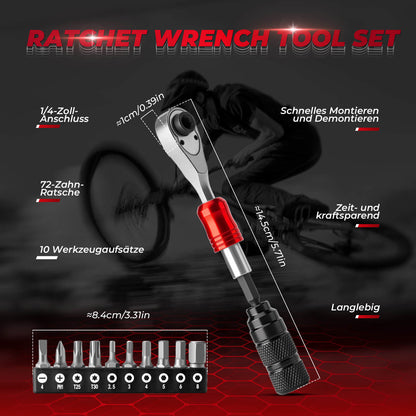 Ratchet Wrench Set 1/4 Inch Mini Repair Tool ROCKBROS