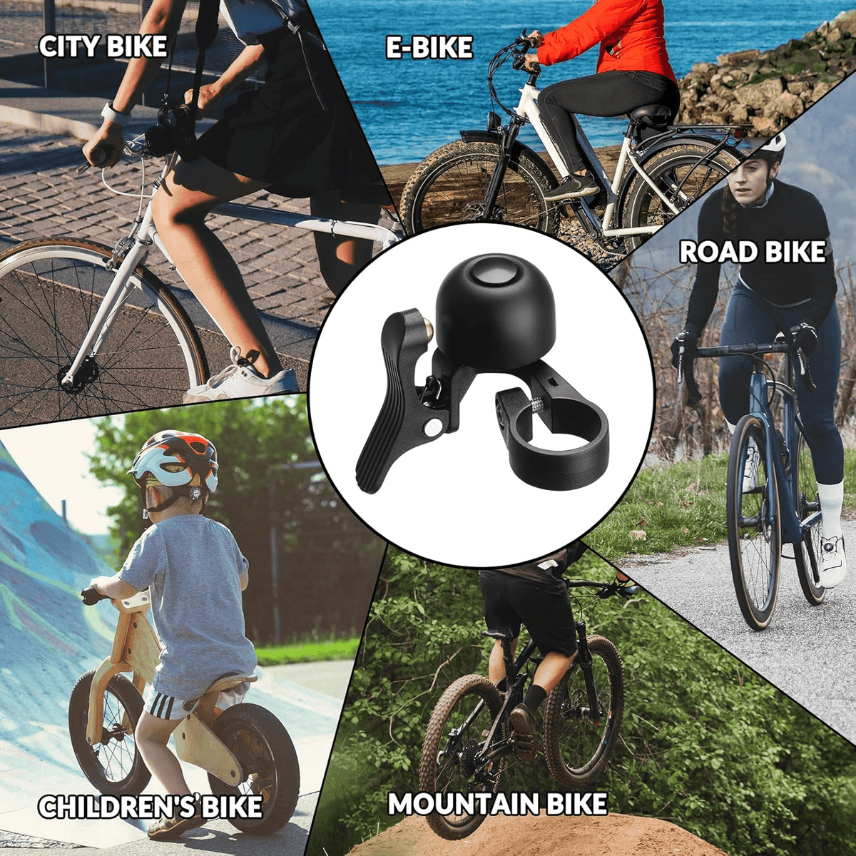 ROCKBROS Rennrad Fahrradklingel 100dB für gebogene Lenker 22,2mm