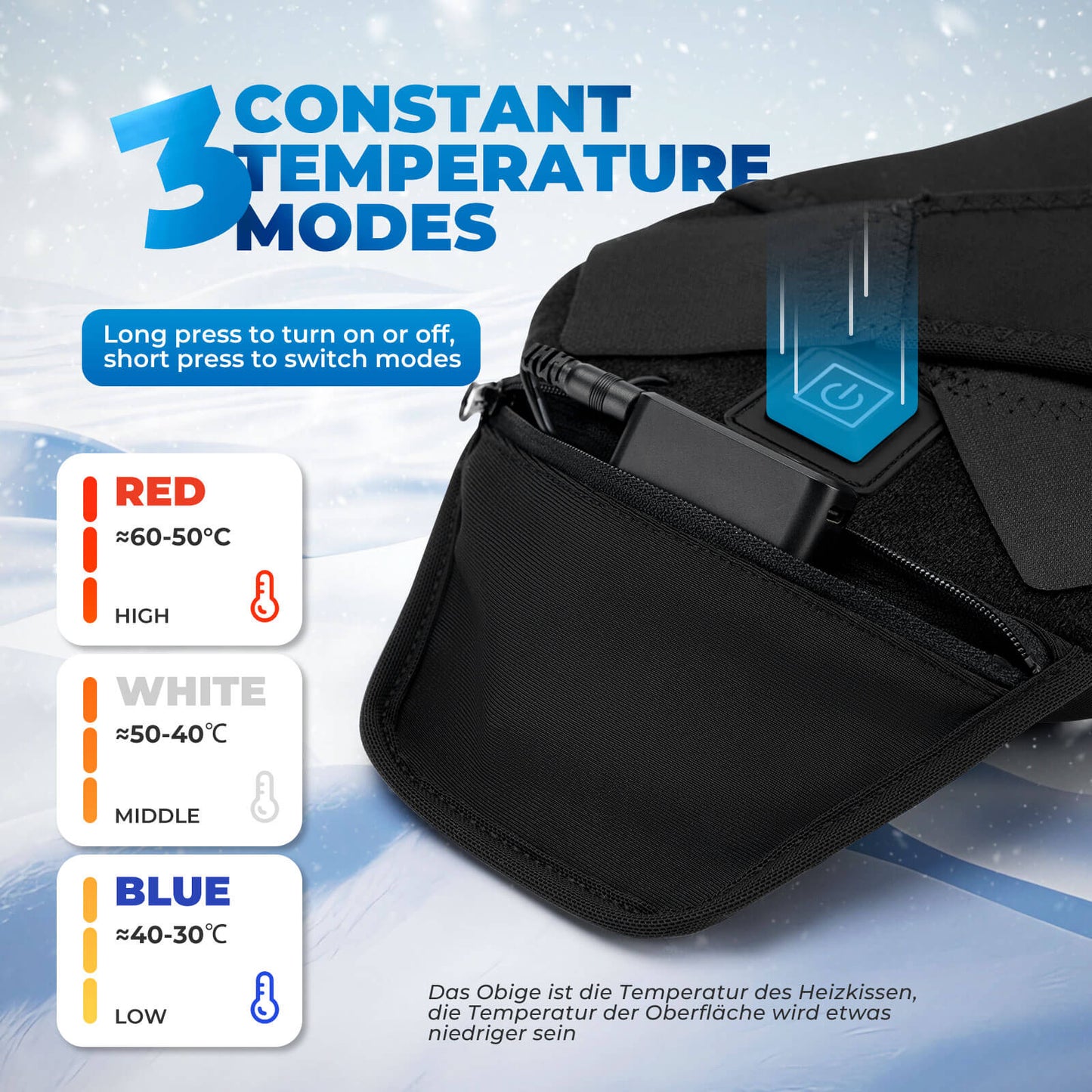 Heated saddle cover with quick-release fasteners for MTB, road bike, and e-bike by Rockbros