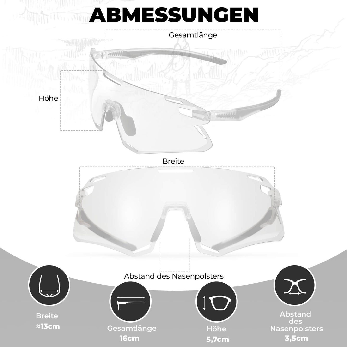 Sunglasses, windproof cycling glasses for outdoor sports, ROCKBROS