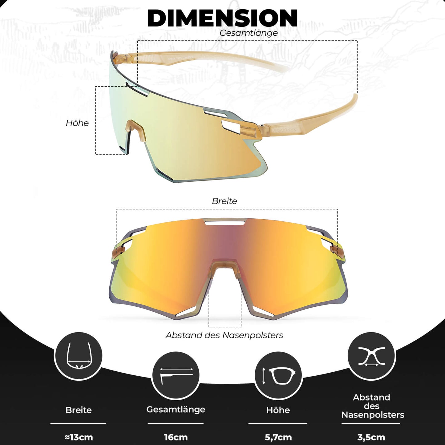 Sunglasses, windproof cycling glasses for outdoor sports, ROCKBROS