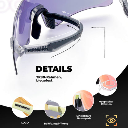 Sunglasses, windproof cycling glasses for outdoor sports, ROCKBROS