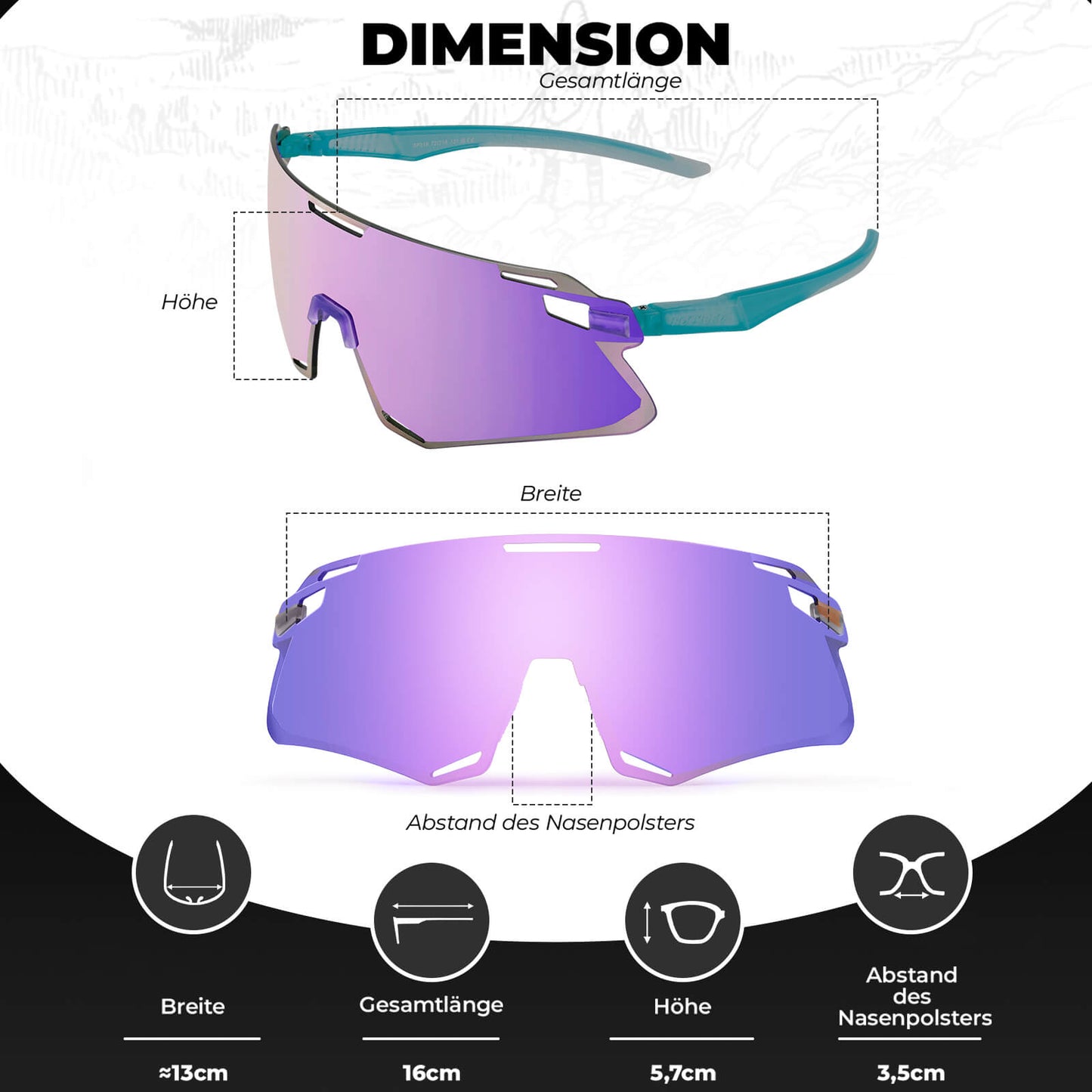 Sunglasses, windproof cycling glasses for outdoor sports, ROCKBROS