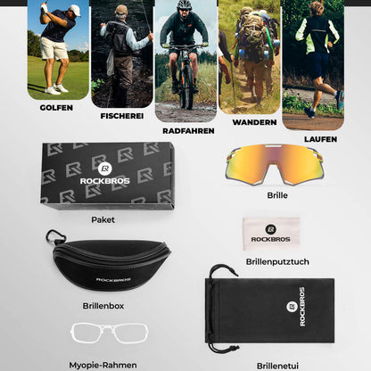 Sunglasses, windproof cycling glasses for outdoor sports, ROCKBROS