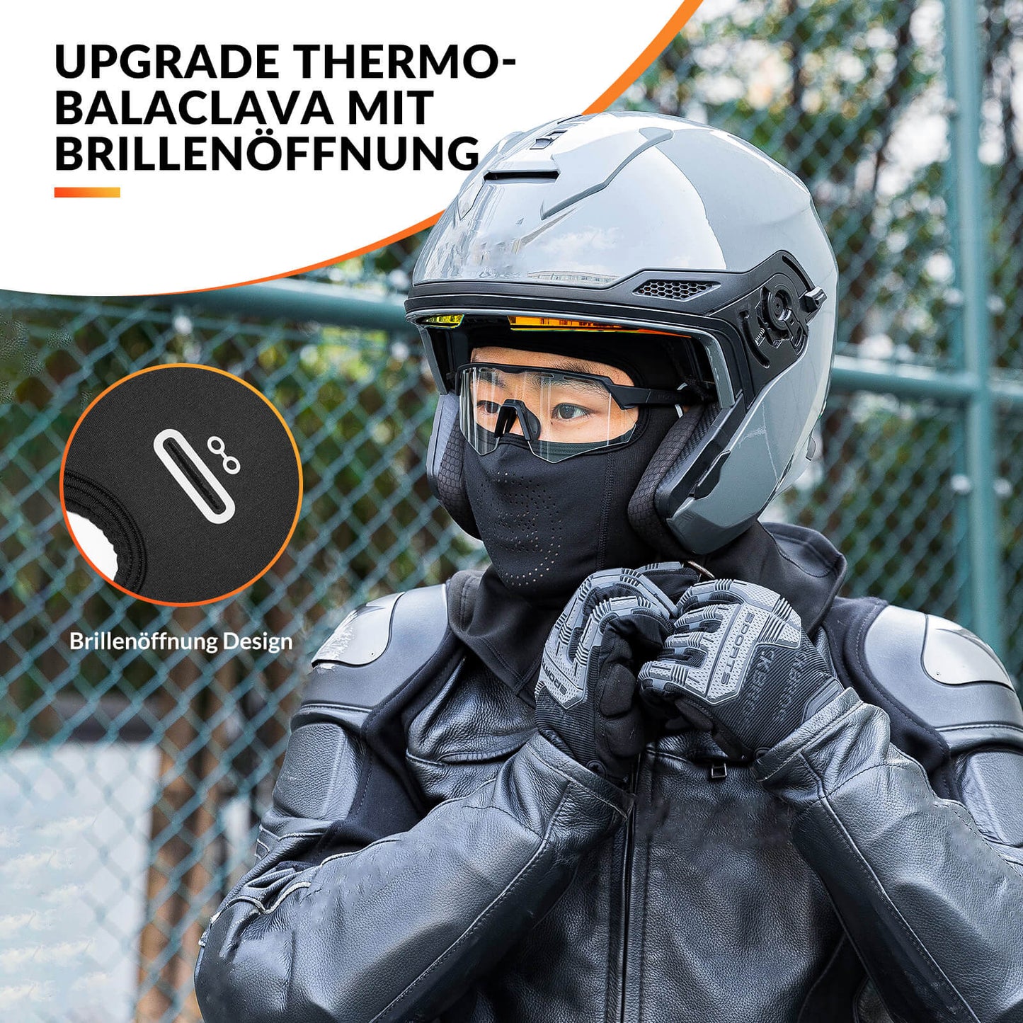 Balaclava face mask, autumn/winter, warm, with glasses hole, ROCKBROS