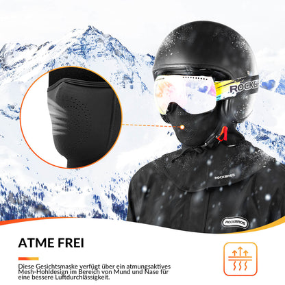 Balaclava face mask, autumn/winter, warm, with glasses hole, ROCKBROS