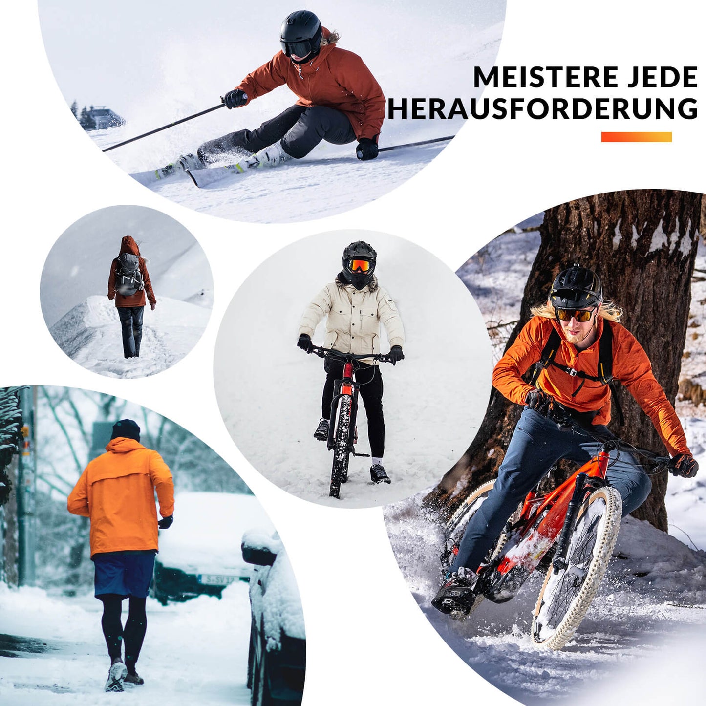 Balaclava face mask, autumn/winter, warm, with glasses hole, ROCKBROS