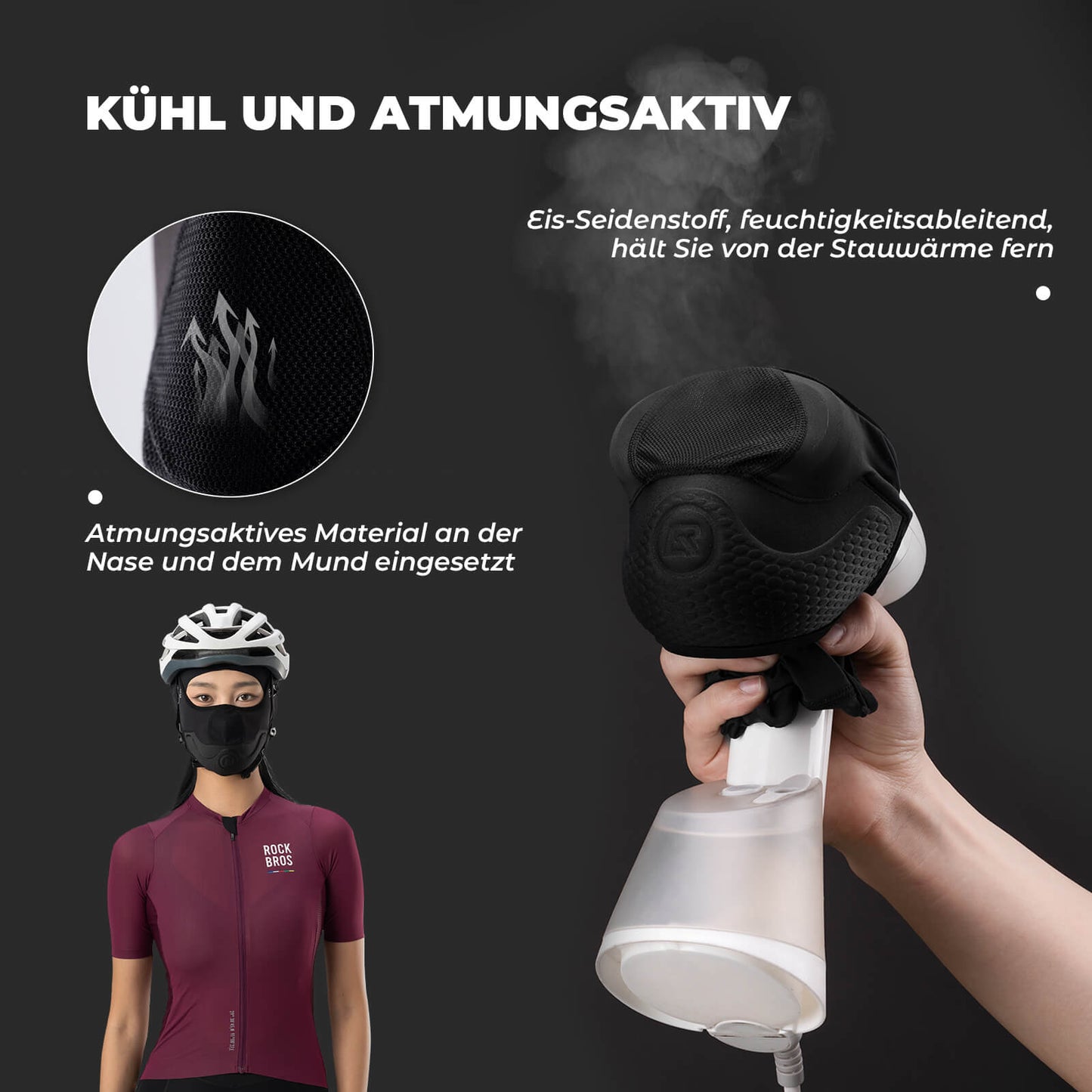 Padded balaclavas, summer face protection, elastic, ROCKBROS