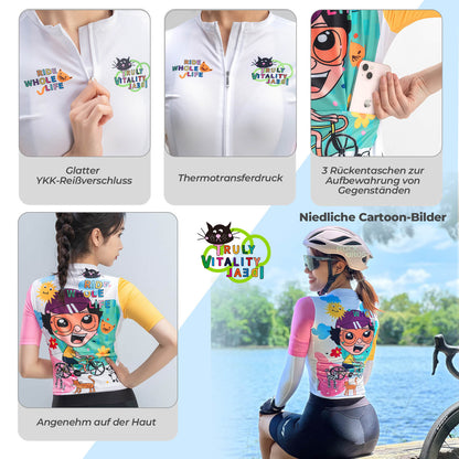 TVI Women's Short Sleeve Cycling Jersey, Cycling Clothing, Quick-Drying, ROCKBROS