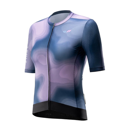 TVI Women's Short Sleeve Cycling Jersey Summer Quick-Drying with 3 Pockets ROCKBROS