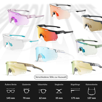 Ultralight cycling glasses, photochromic sunglasses with UV400 protection, ROCKBROS