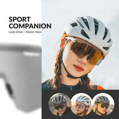 Ultralight cycling glasses, photochromic sunglasses with UV400 protection, ROCKBROS