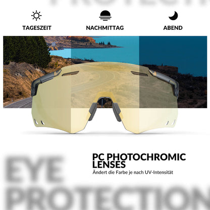 Ultralight cycling glasses, photochromic sunglasses with UV400 protection, ROCKBROS
