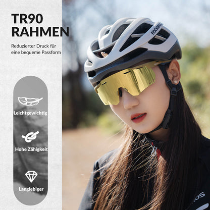 Ultralight cycling glasses, photochromic sunglasses with UV400 protection, ROCKBROS