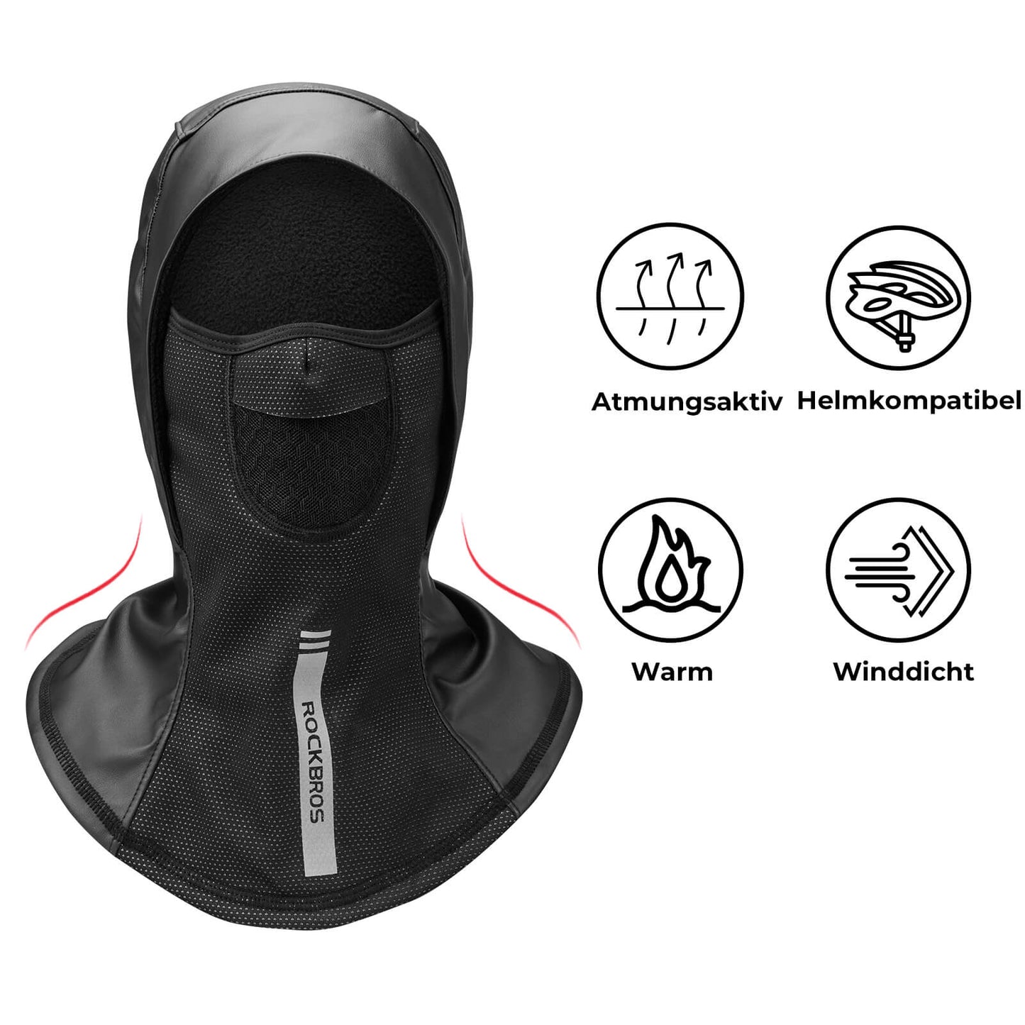 Windproof balaclava, breathable ski mask ROCKBROS