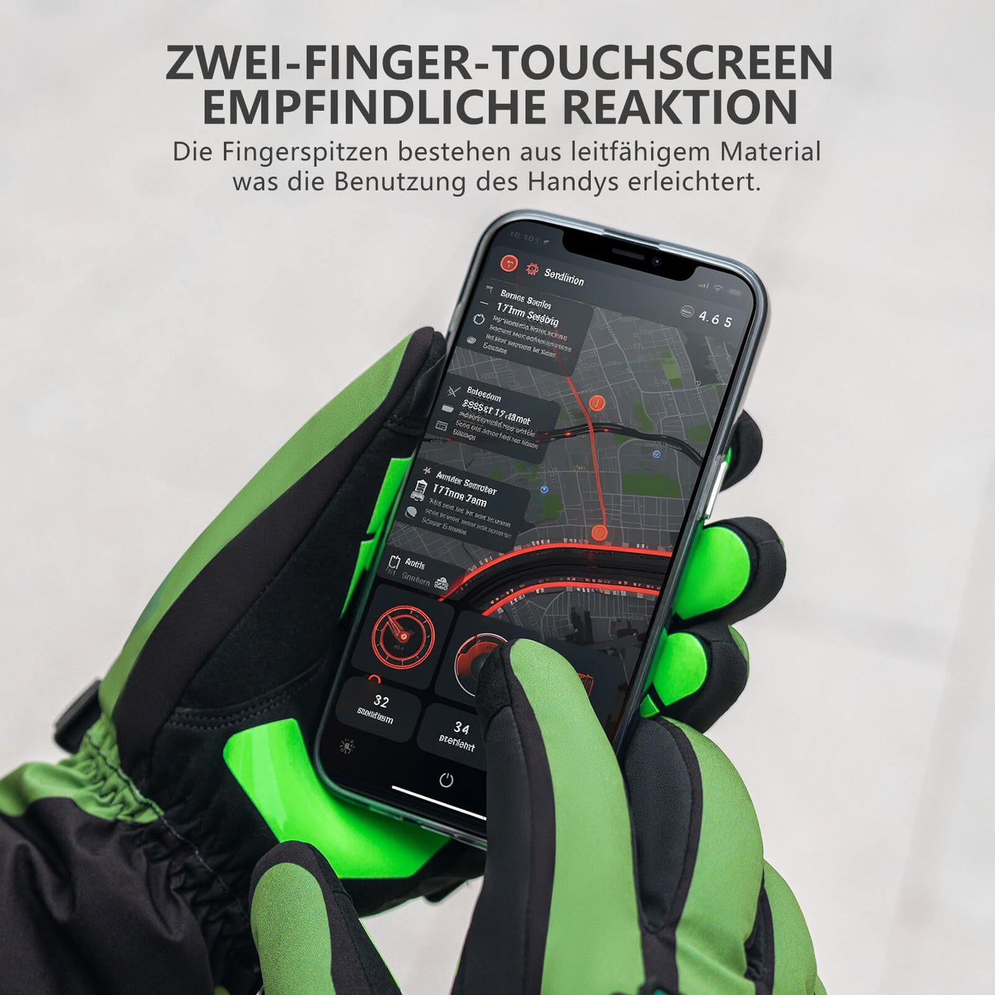 Winter Heated Cycling Gloves, 3 Heat Settings, Sizes M-XL, ROCKBROS