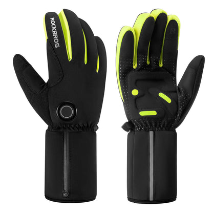 Winter Heated Cycling Gloves Touchscreen Gloves M-2XL ROCKBROS