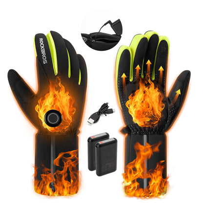Winter Heated Cycling Gloves Touchscreen Gloves M-2XL ROCKBROS