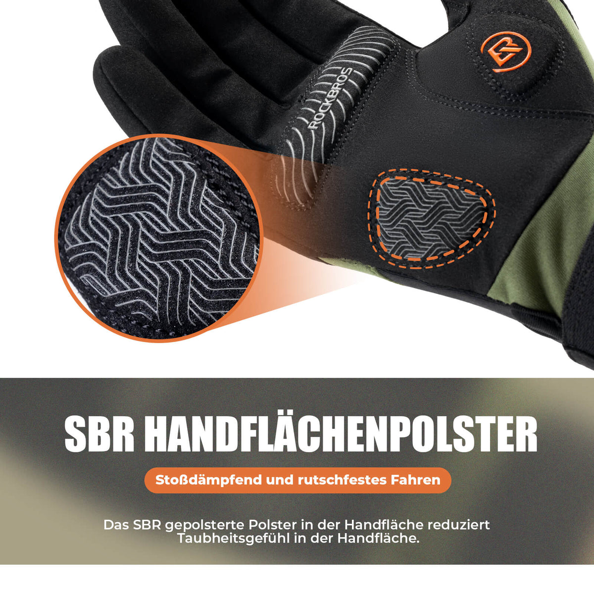 ROCKBROS Herbst Fahrradhandschuhe Touchscreen-fähig