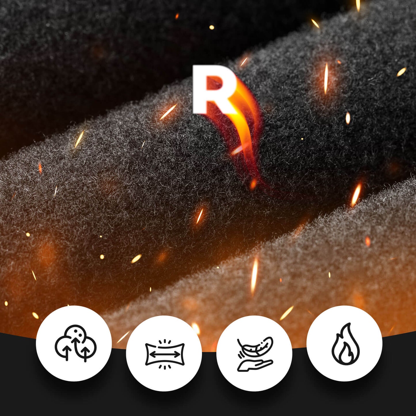 Winter thermal cycling pants, fleece compression leggings, 3 pockets, ROCKBROS