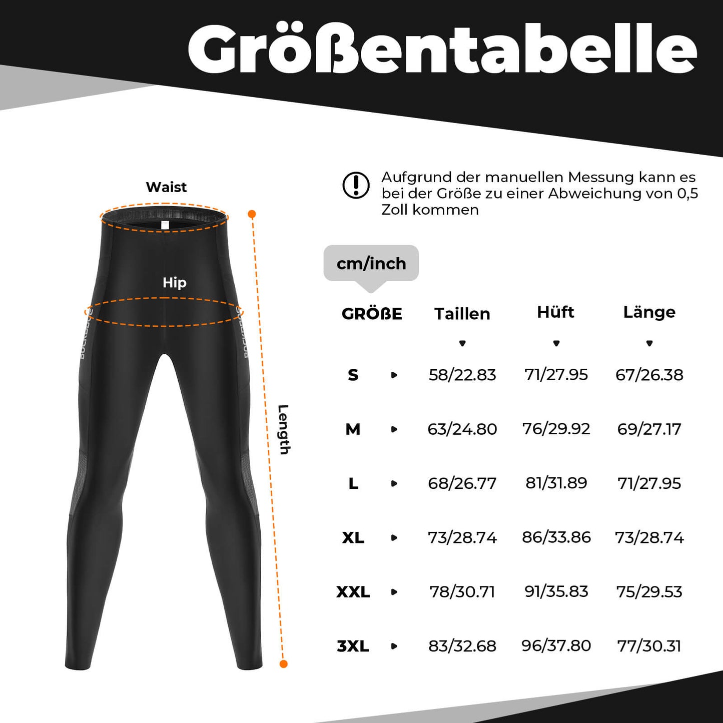 Winter thermal cycling pants, fleece compression leggings, 3 pockets, ROCKBROS