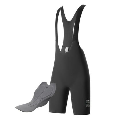 ROCKBROS Radhose Herren Kurz Gepolstert mit TräGer, Fahrradhose Kurz Mit Reflektoren Sommer