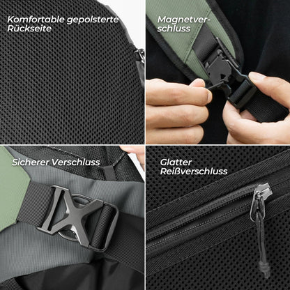 ROCKBROS Sling Bag Groß, Sling Rucksack mit Magnetverschluss, Crossbody-Tasche