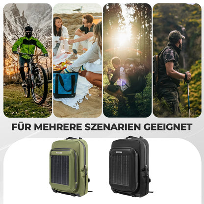 ROCKBROS Solarrucksack Solar Rucksack 20L mit Flexiblem Abnehmbarem 10V 14W