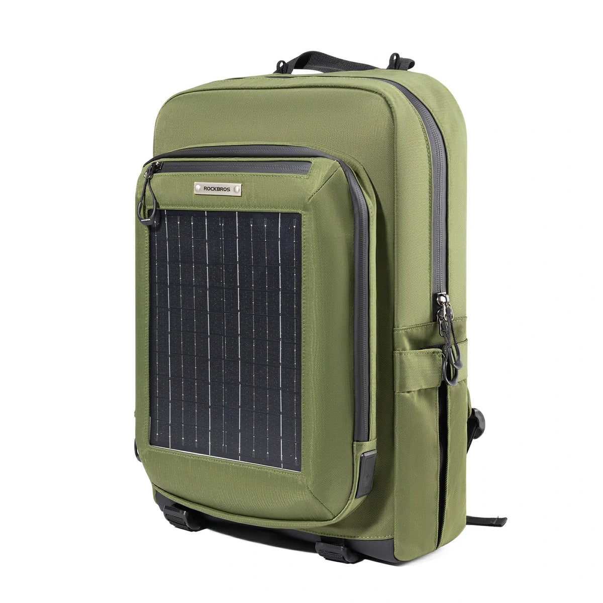 ROCKBROS Solarrucksack Solar Rucksack 20L mit Flexiblem Abnehmbarem 10V 14W