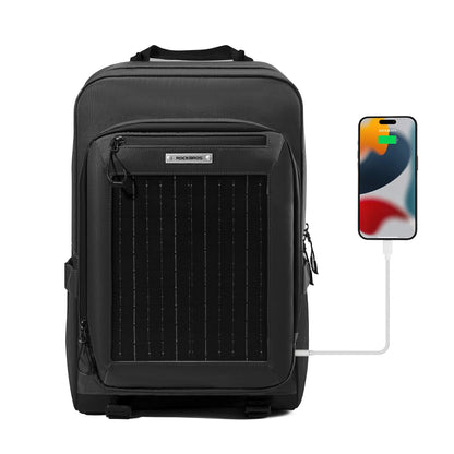 ROCKBROS Solarrucksack Solar Rucksack 20L mit Flexiblem Abnehmbarem 10V 14W