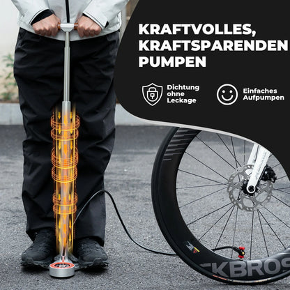 ROCKBROS Stand Fahrradpumpe 240PSI mit Manometer