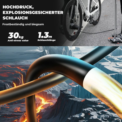 ROCKBROS Stand Fahrradpumpe 240PSI mit Manometer