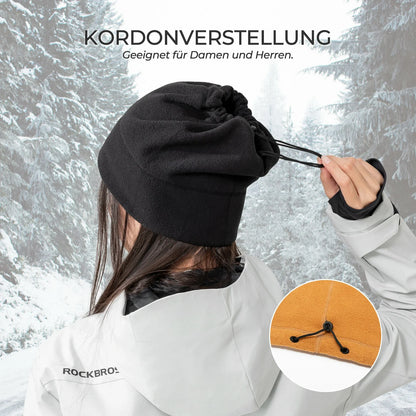 ROCKBROS Winter Schlauchschal Fleece Halswärmer, Winddichtes Multifunktionstuch