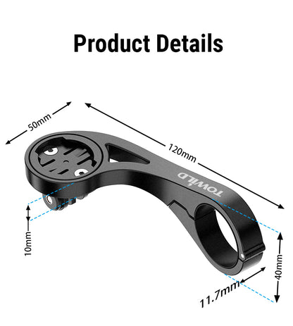TOWILD AS90 Bicycle Handlebar Flashlight Mount Extension Bracket for Bike Computer Light and GoPro GARMIN XOSS iGPSport