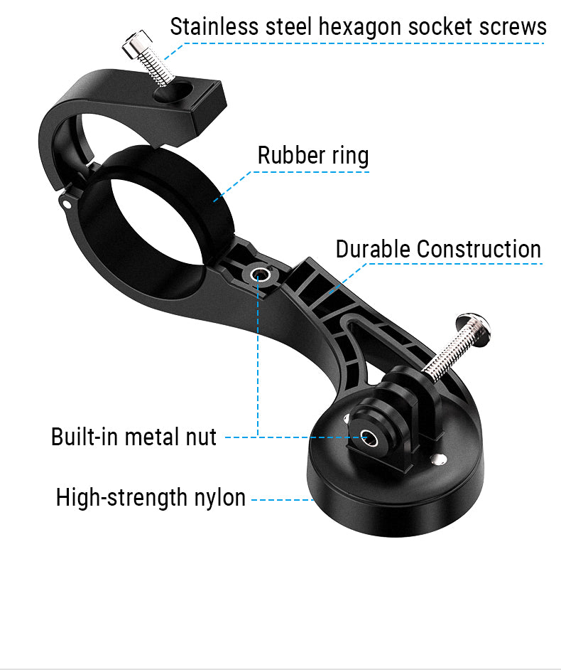 TOWILD AS90 Bicycle Handlebar Flashlight Mount Extension Bracket for Bike Computer Light and GoPro GARMIN XOSS iGPSport